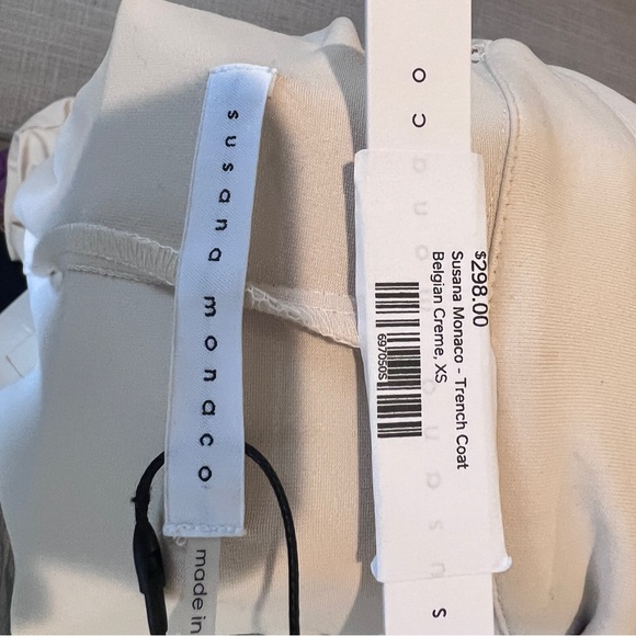 COPY - Susana Monaco Belgian Creme Trench Coat - Picture 4 of 8